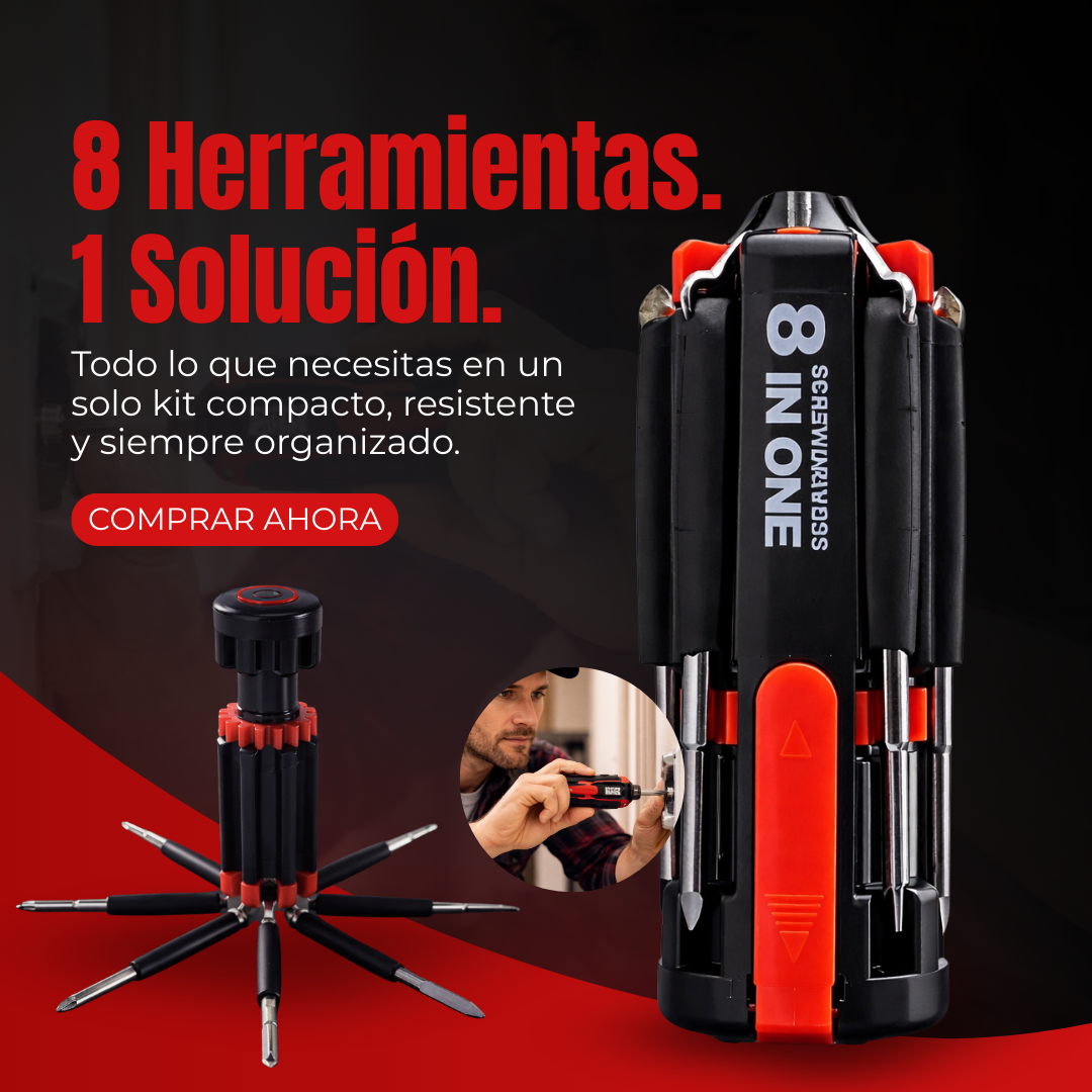 Desatornillador Profesional 8 En 1 - Compre 1 y Llevate 2 GRATIS 🎁