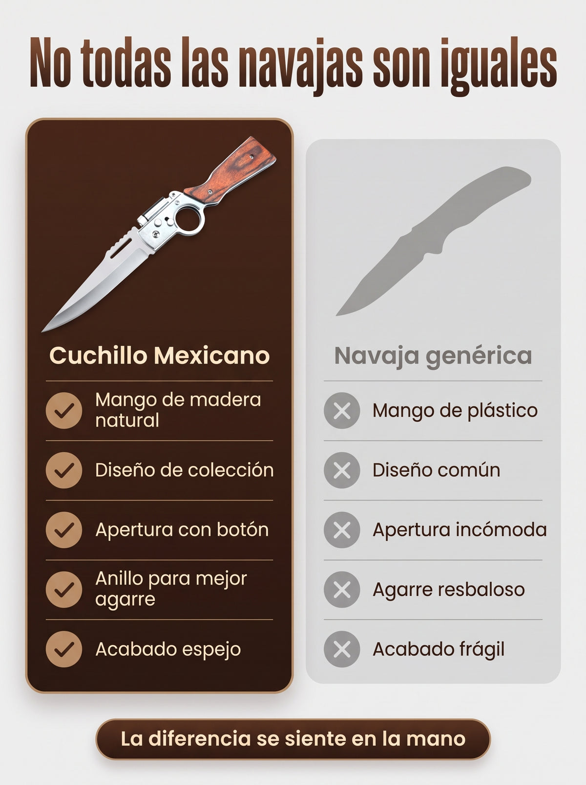 Cuchillo Mexicano -Navaja Plegable